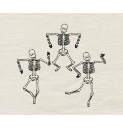 Dancing skeleton Embroidery design