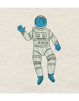 Astronaut embroidery design