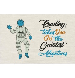 Astronaut reading takes you Reading Pillow