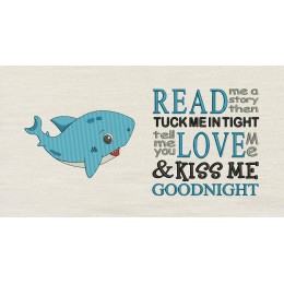 Shark with Read me a story Reading Pillow