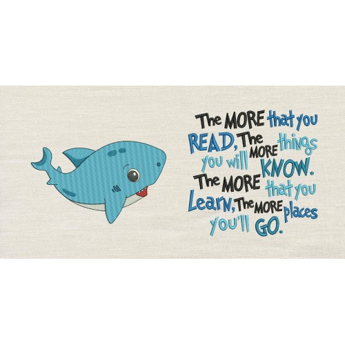 Shark with the more that you read Reading Pillow