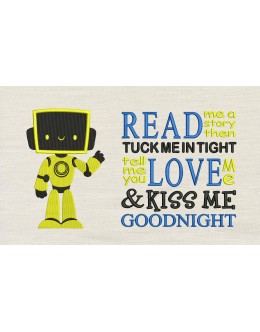 Robot with Read me a story Reading Pillow