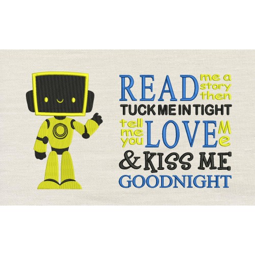 Robot with Read me a story Reading Pillow