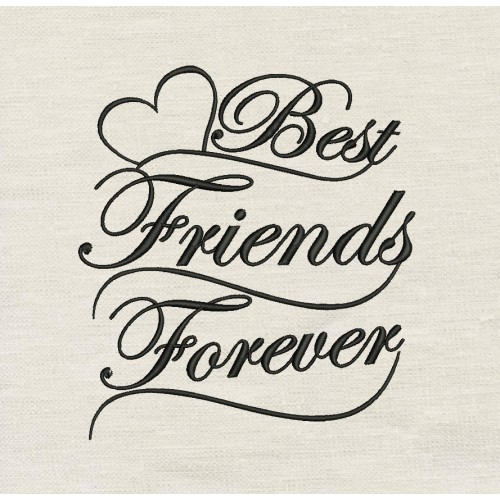 Best friends Embroidery design
