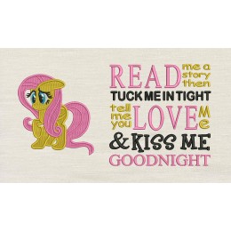 Fluttershy with read me a story Reading Pillow