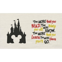 Mickey Castle the more that you read reading pillow