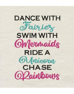 Dance Fairies embroidery design 
