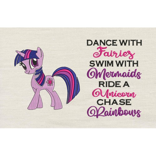 Twilight Sparkle pony with Dance Fairies Reading Pillow
