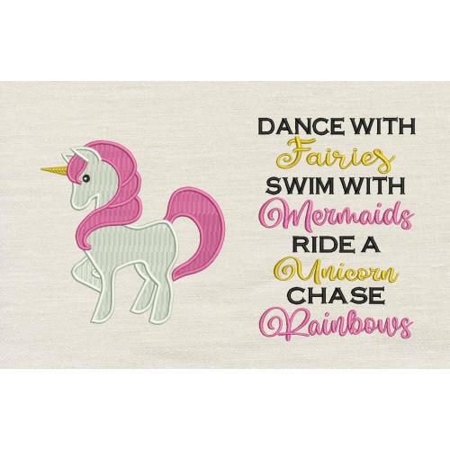 Unicorn with Dance Fairies Reading Pillow