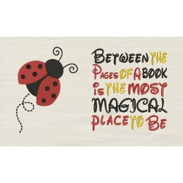 Ladybug with Between the Pages reading Pillow