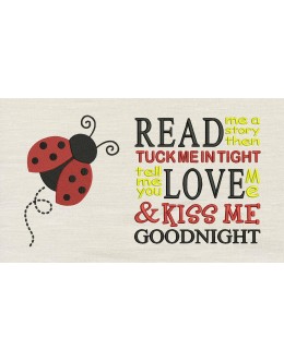 Ladybug with read me a story reading Pillow