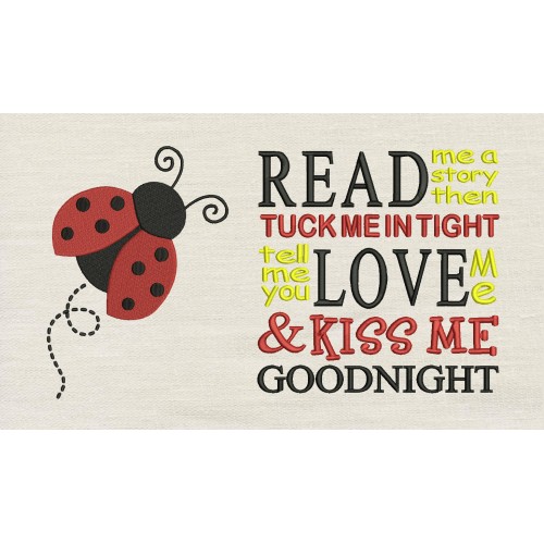 Ladybug with read me a story reading Pillow
