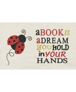Ladybug with a book is a dream reading Pillow