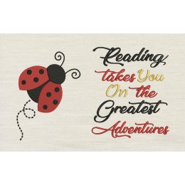 Ladybug with reading takes you reading Pillow