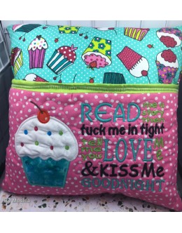 Cupcake read me a story reading pillow