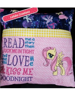 Fluttershy my little pony read me a story Reading Pillow