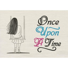 Girl with once upon a time Reading Pillow