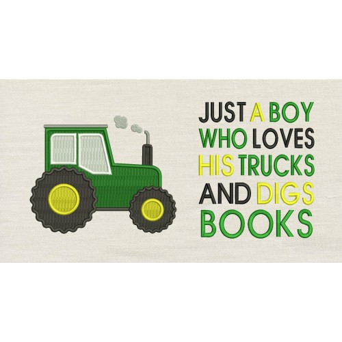Tractor Just a Boy v2 Reading Pillow