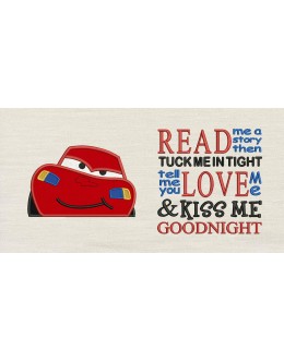 McQueen read me a story reading pillow