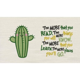 Cactus the more that you read reading pillow