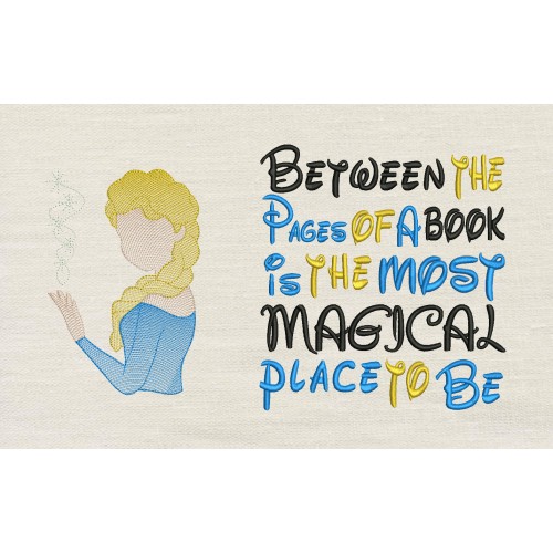 Elsa Frozen with Between the Pages reading pillow