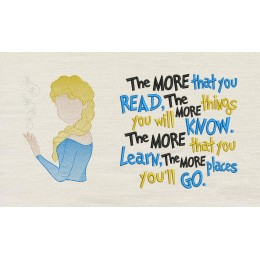 Elsa Frozen with the more that you read reading pillow