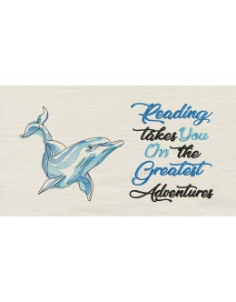 Dolphin art reading takes you Reading Pillow