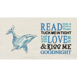 Dolphin art read me a story Reading Pillow