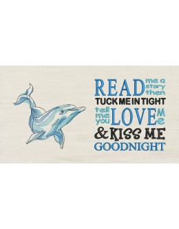 Dolphin art read me a story Reading Pillow