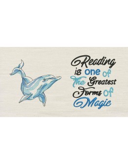 Dolphin art reading is one Reading Pillow