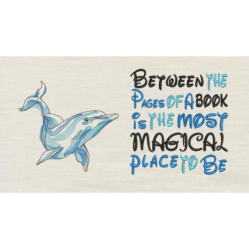 Dolphin art Between the Pages Reading Pillow