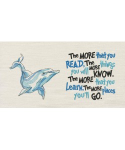 Dolphin art the more that you read Reading Pillow