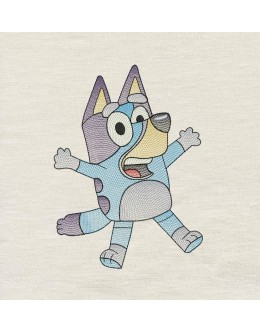 Bluey the Dog Embroidery Design