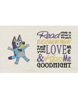 Bluey with read me a story Reading Pillow