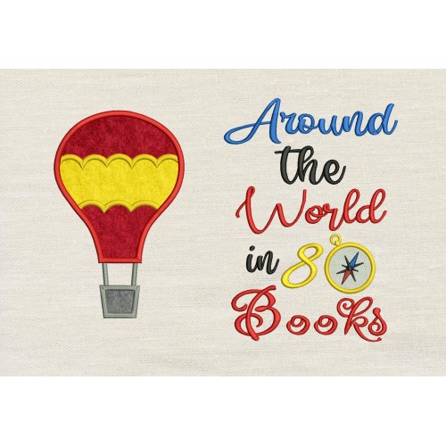 Air Balloon with around the world Reading Pillow