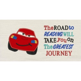 McQueen The Road To Reading reading pillow