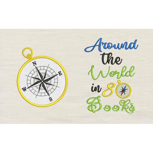Compass With around the world Reading Pillow