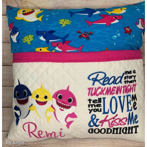 Baby shark with read me Reading Pillow
