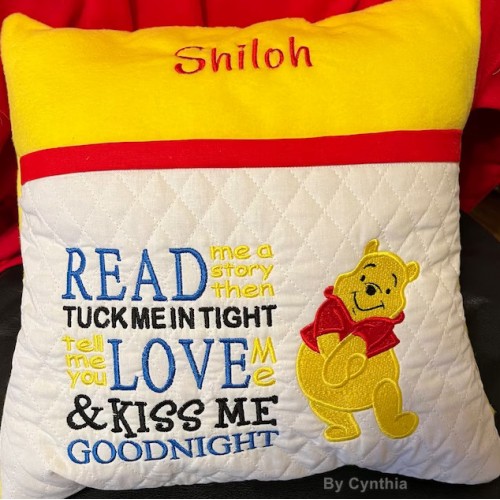 Pooh with read me a story Reading Pillow