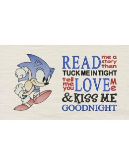 Sonic the Hedgehog read me a story Reading Pillow