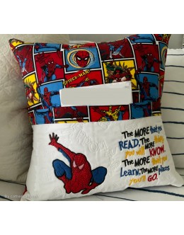 Spiderman with the more that you read Reading Pillow