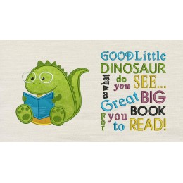 Dinosaur read with Good Little Dinosaur Reading Pillow