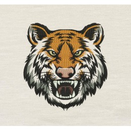 Tiger face Embroidery Design