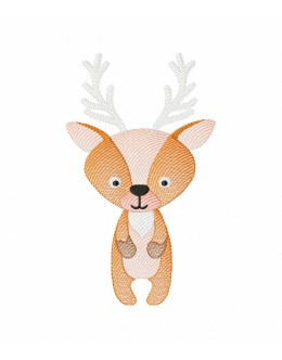 Baby deer embroidery design