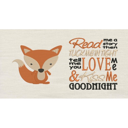 Baby fox with read me a story Reading Pillow