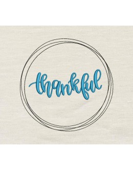 Thankful embroidery design