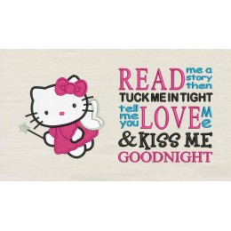 Kitty with Read me a story Reading Pillow