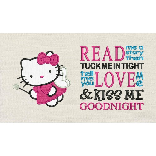 Kitty with Read me a story Reading Pillow
