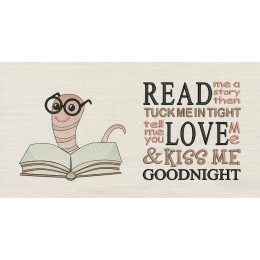Worm Reading with read me a story Reading Pillow