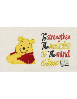 Winnie the Pooh with To strengthen Reading Pillow